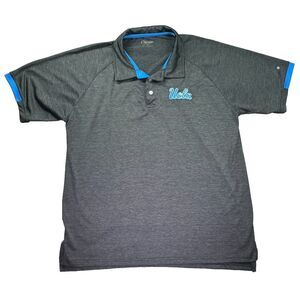 UCLA Polo Shirt Chiliwear Mens XL Gray‎ Stretch Soft Football Basketball NCAA